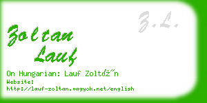 zoltan lauf business card